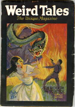 Weird Tales Magazine Cover July 1927