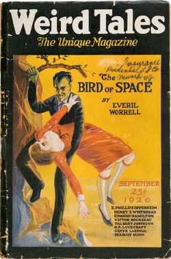 Weird Tales Magazine Cover  September 1926
