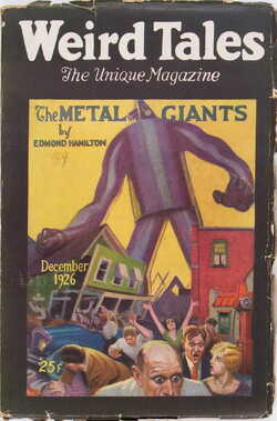 Weird Tales Magazine Cover December 1926